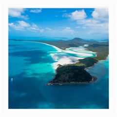 Whitehaven Beach 2 Medium Glasses Cloth (2-side) by trendistuff