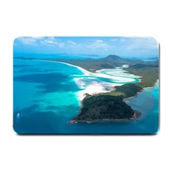 Whitehaven Beach 2 Small Doormat  by trendistuff