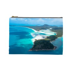 Whitehaven Beach 2 Cosmetic Bag (large)  by trendistuff