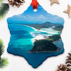 Whitehaven Beach 2 Snowflake Ornament (2-side)