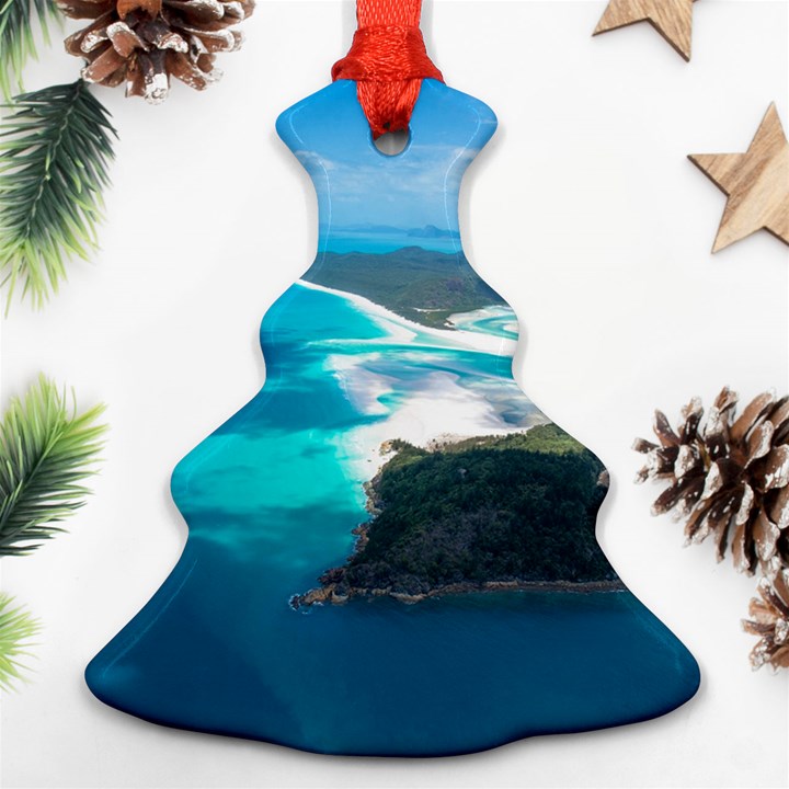 WHITEHAVEN BEACH 2 Christmas Tree Ornament (2 Sides)