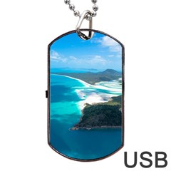 Whitehaven Beach 2 Dog Tag Usb Flash (one Side)