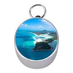 Whitehaven Beach 2 Mini Silver Compasses by trendistuff