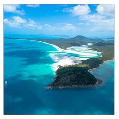 Whitehaven Beach 2 Large Satin Scarf (square) by trendistuff