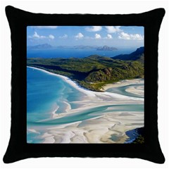 Whitehaven Beach 1 Throw Pillow Cases (black) by trendistuff