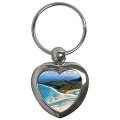 Whitehaven Beach 1 Key Chains (heart)  by trendistuff