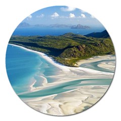 Whitehaven Beach 1 Magnet 5  (round) by trendistuff