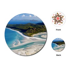 Whitehaven Beach 1 Playing Cards (round)  by trendistuff