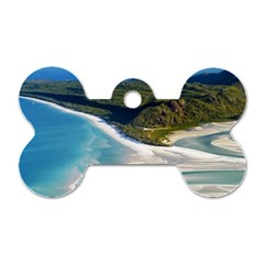 Whitehaven Beach 1 Dog Tag Bone (two Sides)