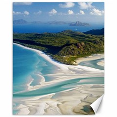 Whitehaven Beach 1 Canvas 11  X 14   by trendistuff