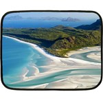 WHITEHAVEN BEACH 1 Double Sided Fleece Blanket (Mini)  35 x27  Blanket Back