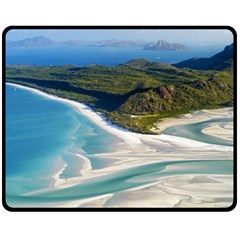 Whitehaven Beach 1 Fleece Blanket (medium) 