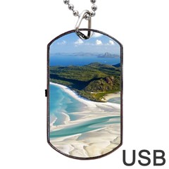 Whitehaven Beach 1 Dog Tag Usb Flash (two Sides) 