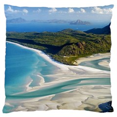 Whitehaven Beach 1 Large Cushion Cases (two Sides)  by trendistuff