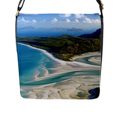 Whitehaven Beach 1 Flap Messenger Bag (l)  by trendistuff