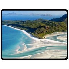 Whitehaven Beach 1 Double Sided Fleece Blanket (large) 