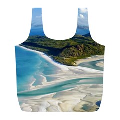 Whitehaven Beach 1 Full Print Recycle Bags (l)  by trendistuff