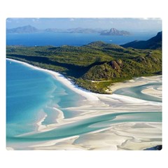 Whitehaven Beach 1 Double Sided Flano Blanket (small) 