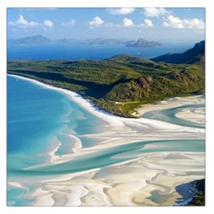 Whitehaven Beach 1 Large Satin Scarf (square)