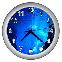 Underwater Trench Wall Clocks (silver)  by trendistuff