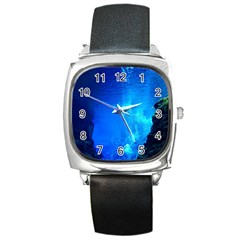 Underwater Trench Square Metal Watches by trendistuff