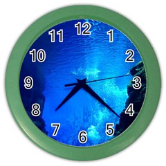 Underwater Trench Color Wall Clocks by trendistuff