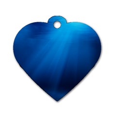 Underwater Sunlight Dog Tag Heart (one Side) by trendistuff