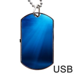 Underwater Sunlight Dog Tag Usb Flash (two Sides)  by trendistuff