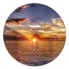 Tahitian Sunset Magnet 5  (round) by trendistuff