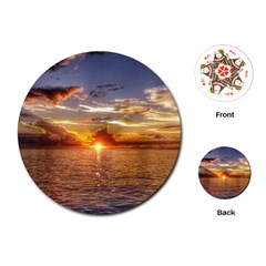 Tahitian Sunset Playing Cards (round) 