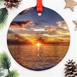 TAHITIAN SUNSET Round Ornament (Two Sides)  Front