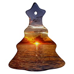 Tahitian Sunset Ornament (christmas Tree) by trendistuff