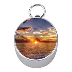 Tahitian Sunset Mini Silver Compasses