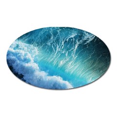 Storm Waves Oval Magnet