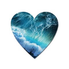 Storm Waves Heart Magnet