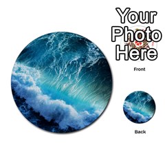 Storm Waves Multi-purpose Cards (round)  by trendistuff