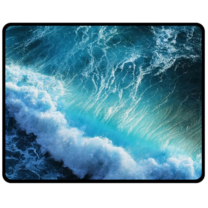 STORM WAVES Double Sided Fleece Blanket (Medium) 