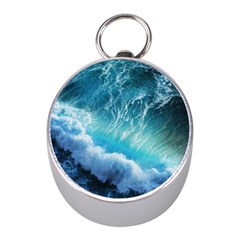 Storm Waves Mini Silver Compasses