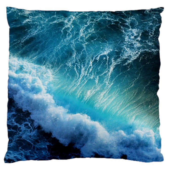 STORM WAVES Large Flano Cushion Cases (One Side) 