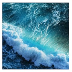 Storm Waves Large Satin Scarf (square)