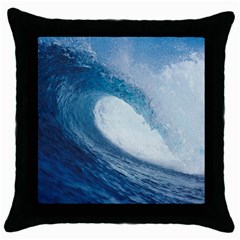 Ocean Wave 2 Throw Pillow Cases (black) by trendistuff