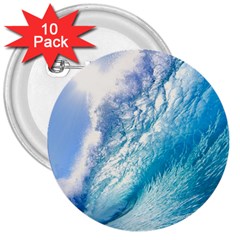 Ocean Wave 1 3  Buttons (10 Pack) 