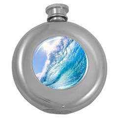 Ocean Wave 1 Round Hip Flask (5 Oz) by trendistuff