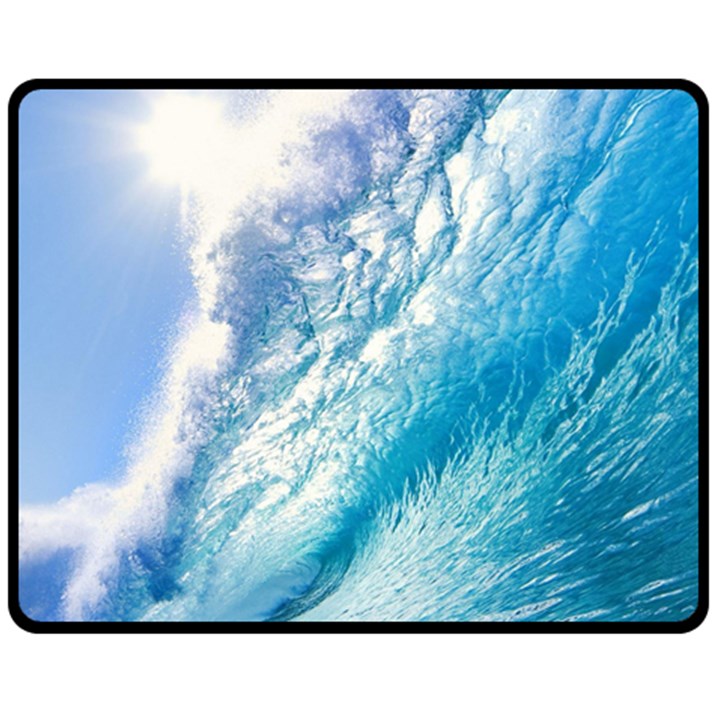 OCEAN WAVE 1 Fleece Blanket (Medium) 