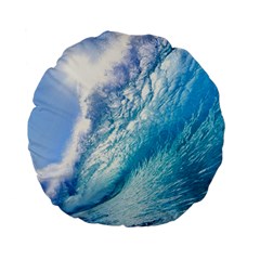 Ocean Wave 1 Standard 15  Premium Flano Round Cushions