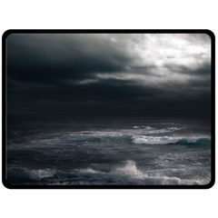 Ocean Storm Fleece Blanket (large)  by trendistuff