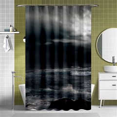 Ocean Storm Shower Curtain 48  X 72  (small) 