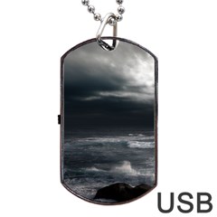 Ocean Storm Dog Tag Usb Flash (one Side)