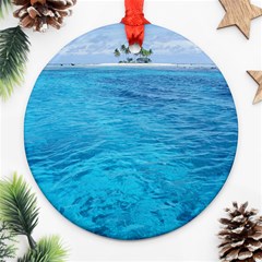 Ocean Island Ornament (round)  by trendistuff