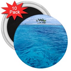 Ocean Island 3  Magnets (10 Pack)  by trendistuff